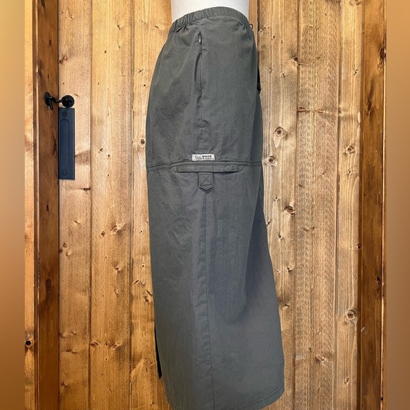 Eddie Bauer Small Petite Green Midi Utility Skirt Elastic Waist Outdoor - Picture 4 of 9